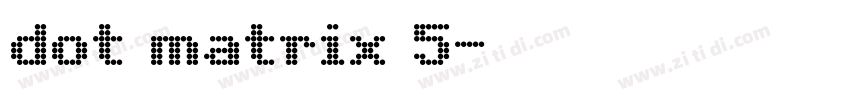 dot matrix 5字体转换